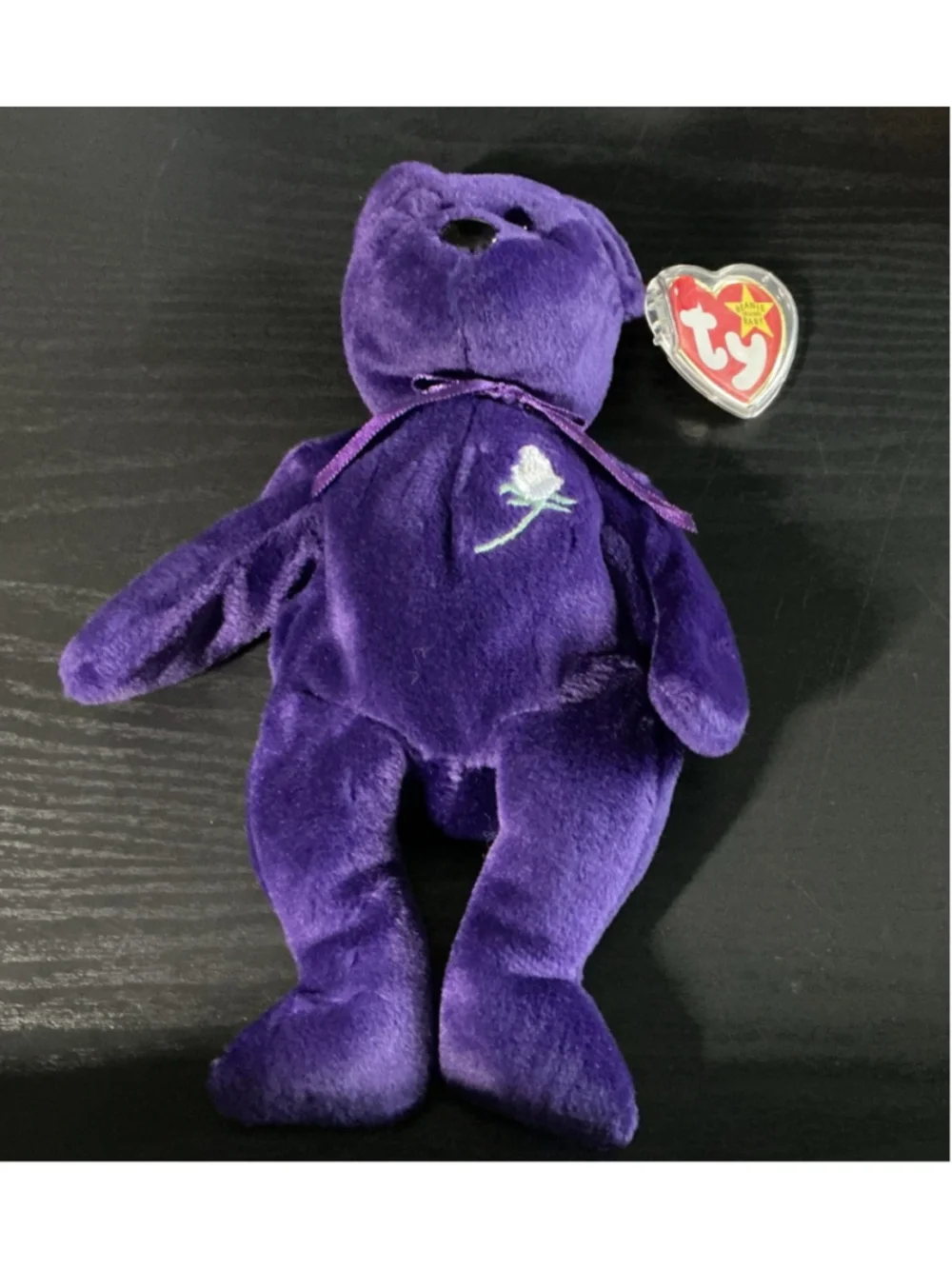Vintage Ty Beanie Babies Lot of 4 - Princess Diana, Peace,Valentino, and Batty.